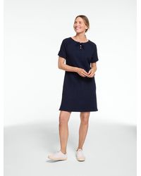 Talbots - Crinkle Gauze Short Sleeve Lace-up Dress - Lyst