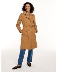 Talbots - Twill Double Breasted Trench Coat - Lyst