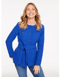 Talbots - Tie Waist Tweed Jacket - Lyst