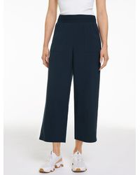 Talbots - Lightweight Woven Stretch Wide Leg Ankle Pants - Lyst