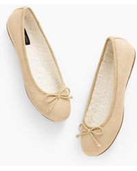 Talbots - Blakely Cozy Suede Ballet Slippers - Lyst