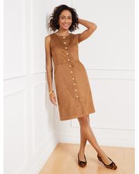 Talbots - Faux Suede A-line Dress - Lyst