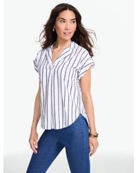 Talbots - Extended Shoulder Linen Popover Shirt - Lyst