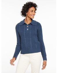 Talbots - Johnny Collar Pullover Sweater - Lyst