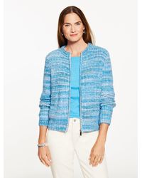 Talbots - Shaker Stitch Full-zip Cardigan Sweater - Lyst