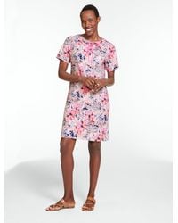 Talbots - French Terry Lace-up Dress - Lyst
