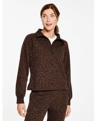 Talbots - Cozy French Terry Half-zip Pullover Sweater - Lyst