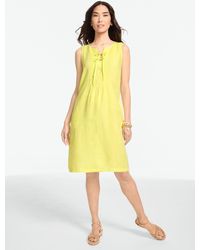 Talbots - Linen Pintuck Shift Dress - Lyst