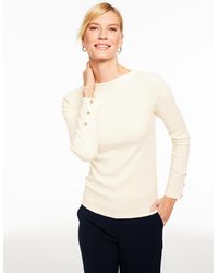 Talbots - Ribbed Funnel Neck Pullover Sweater - Lyst