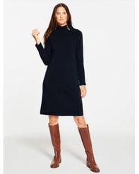 Talbots - Fleece Side Button Turtleneck Dress - Lyst