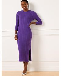 Talbots - Cable Knit Midi Sweater Dress - Lyst