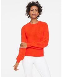 Talbots - Pointelle Crewneck Sweater Pullover - Lyst