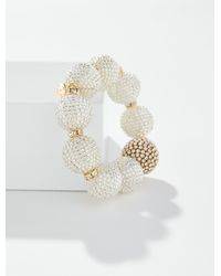 Talbots - Crystal Beaded Bauble Stretch Bracelet - Lyst