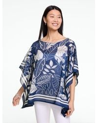 Talbots - Bicolor Leaves Poncho - Lyst