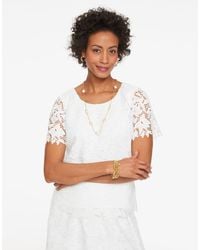 Talbots - Rsvp Floral Lace Top - Lyst