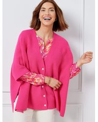 Talbots - Button Front Poncho - Lyst