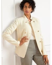 Talbots - Double Breasted Boiled Wool Blend Coat - Lyst