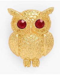 Talbots - Casted Owl Brooch - Lyst