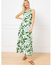 Talbots - Sleeveless Maxi A-line Jersey Dress - Lyst