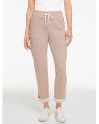 Talbots - Cozy French Terry Taper Leg Pants - Lyst