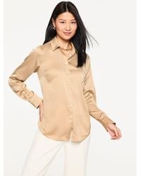 Talbots - Soft Satin Charmeuse Shirt - Lyst