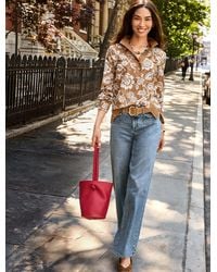 Talbots - Jardin Embroidered Top - Lyst