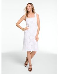 Talbots - Patchwork Eyelet Shift Dress - Lyst