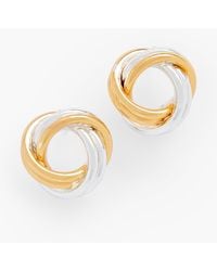 Talbots - Two-tone Stud Earrings - Lyst