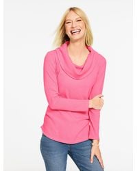 Talbots - Soft Waffle Knit Cowl-neck Pullover Sweater - Lyst
