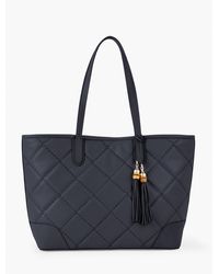 Talbots - Quilted Leather Tote - Lyst