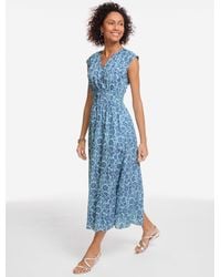 Talbots - Voile Fit & Flare Midi Dress - Lyst