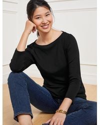 Talbots - Bateau Neck Pima Cotton T-shirt Solids - Lyst