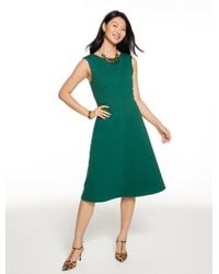 Talbots - Luxe Ponte Fit & Flare Dress - Lyst