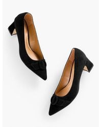 Talbots - Edith Suede Flare Heel Pumps - Lyst