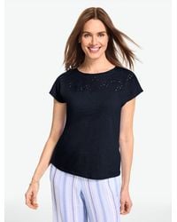 Talbots - Eyelet Seashell T-shirt - Lyst