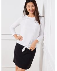 Talbots - Supersoft Jersey Tie Front T-shirt - Lyst