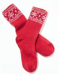 Talbots - Mountain Fair Isle Cozy Trouser Socks - Lyst
