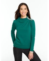 Talbots - Jewel Shoulder Mockneck Top - Lyst