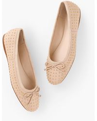 Talbots - Blaine Soft Sole Studded Nappa Ballet Flats - Lyst