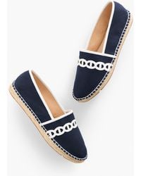 Talbots - Izzy Chain Canvas Espadrille Flats - Lyst