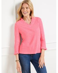 Talbots - Pointelle V-neck Pullover Sweater - Lyst