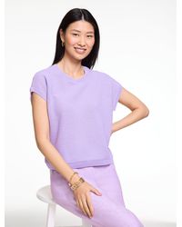Talbots - Extended Shoulder Crewneck Sweater - Lyst