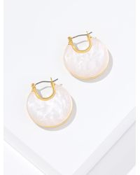 Talbots - Polished Shell Hoop Earrings - Lyst