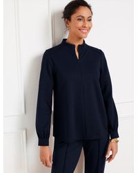 Talbots - Passport Ponte Zip Mockneck Pullover Sweater - Lyst