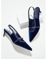 Talbots - Elena Velvet Slingback Pumps - Lyst