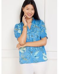 Talbots - Smocked Sleeve Top - Lyst