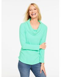 Talbots - Soft Waffle Knit Cowl-neck Pullover Sweater - Lyst