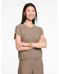 Talbots - Extended Shoulder Crewneck Sweater - Lyst