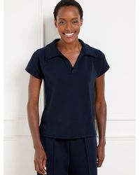 Talbots - Airknit Stretch Johnny Collar Pullover Sweater - Lyst
