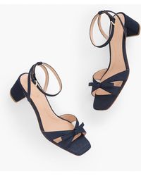 Talbots - Lily Raffia Block Heel Sandals - Lyst